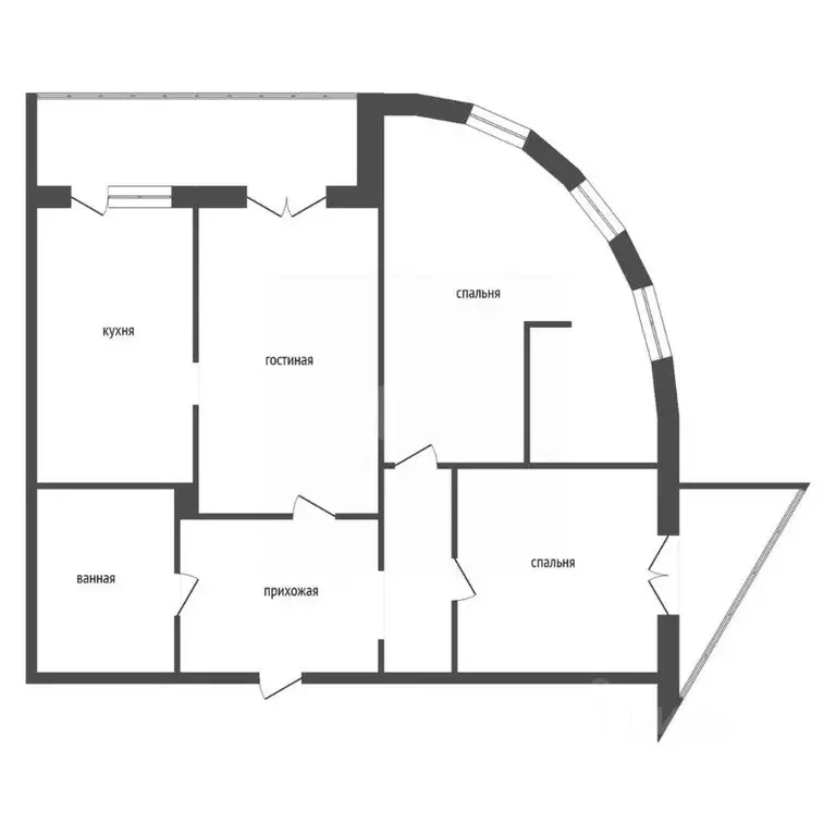 3-к кв. Красноярский край, Красноярск ул. Борисова, 28 (96.1 м) - Фото 2