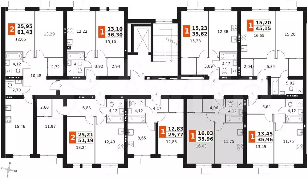 1-к. квартира, 36 м, 2/3 эт. - Фото 1