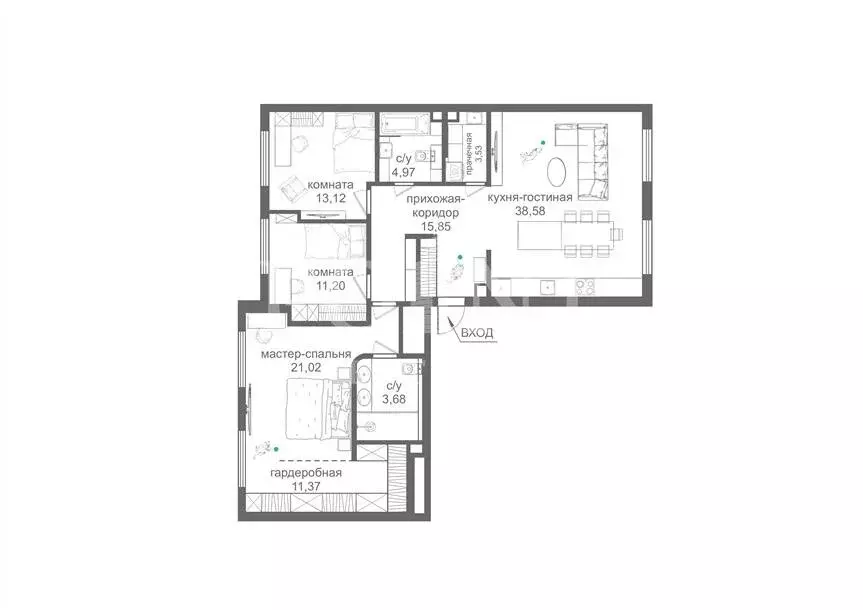 4-комнатная квартира: Москва, улица Академика Королёва, 21 (132 м) - Фото 1