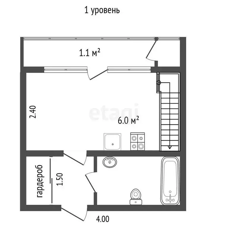 1-комнатная квартира: Ялта, Суворовская улица, 8Д (22 м) - Фото 2