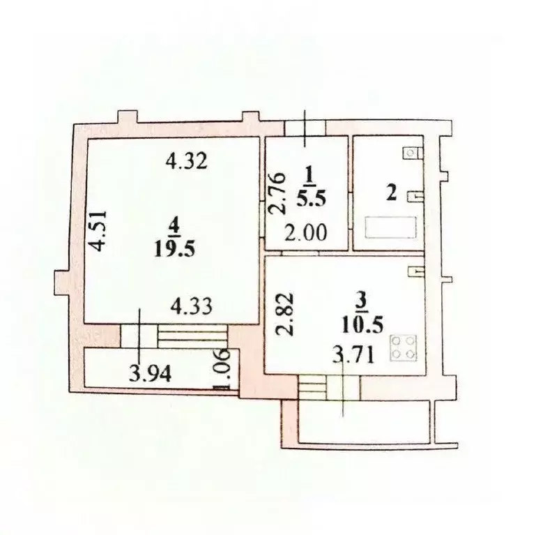 2-к кв. Липецкая область, Липецк ул. Хренникова, 1 (52.0 м) - Фото 2