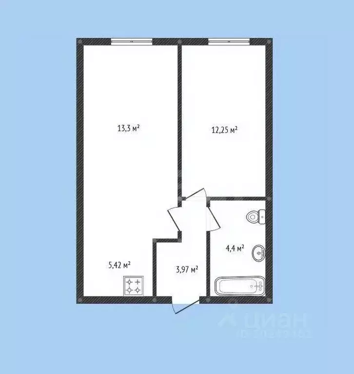 2-к кв. Башкортостан, Уфа просп. Октября, 75 (39.9 м) - Фото 2