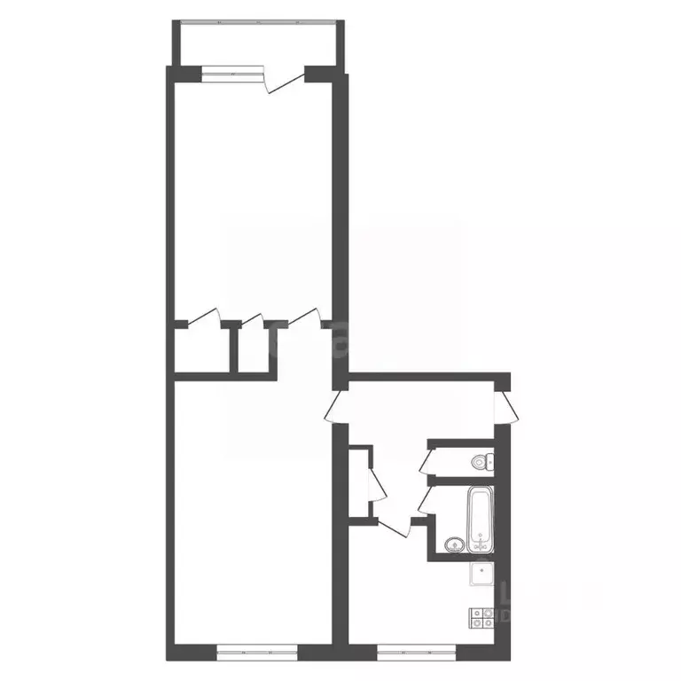 2-к кв. Тульская область, Дубенский район, Воскресенское с/пос, с. ... - Фото 2