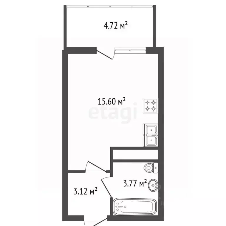 Студия Ленинградская область, Всеволожский район, пос. Бугры бул. ... - Фото 2