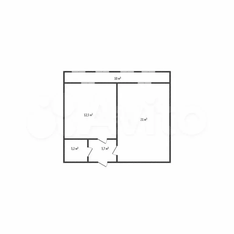 1-к. квартира, 50 м, 2/4 эт. - Фото 0