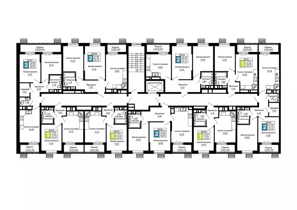 2-к кв. Адыгея, Тахтамукайский район, Яблоновский пгт  (56.2 м) - Фото 2