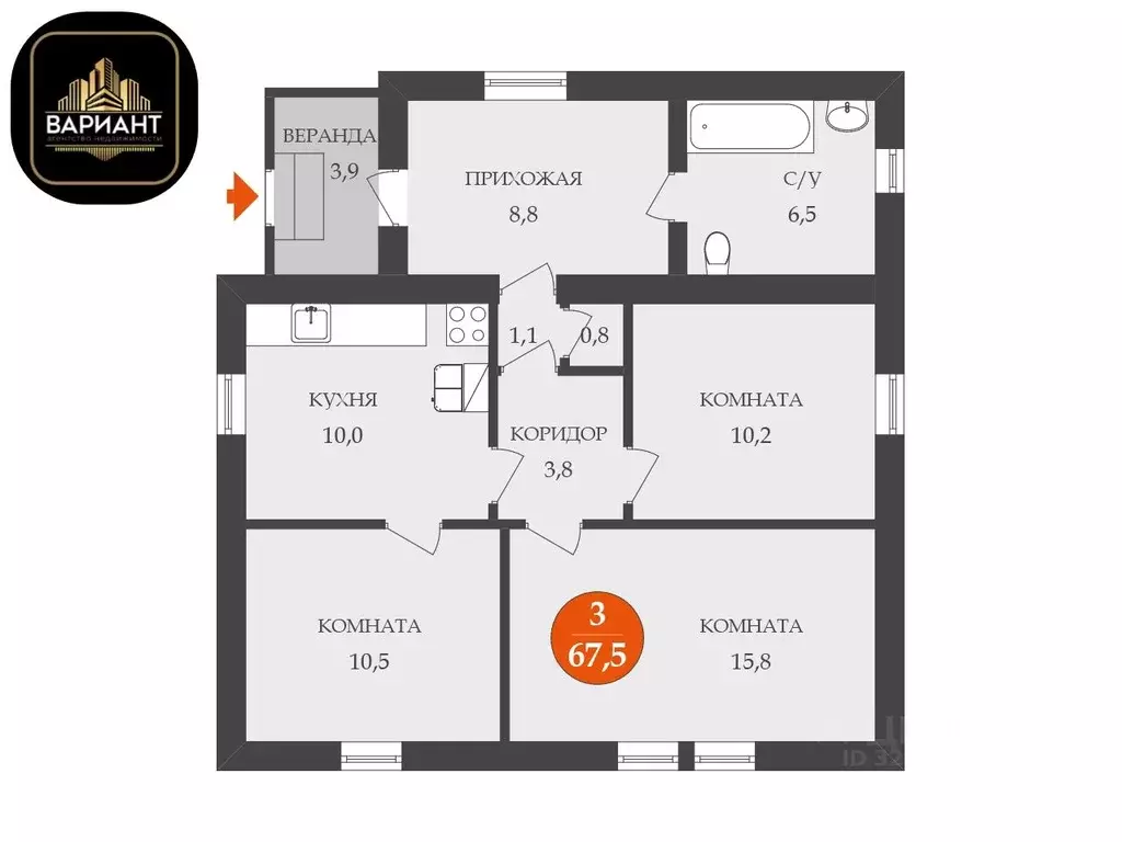 Дом в Саратовская область, Балашов Малый Революционный пер., 15 (68 м) - Фото 2