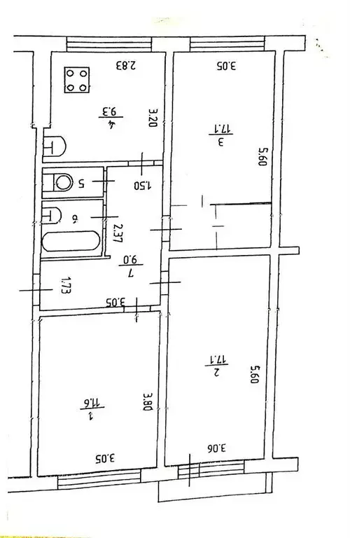 3-к кв. Коми, Сыктывкар ул. Чкалова, 22 (68.0 м) - Фото 0