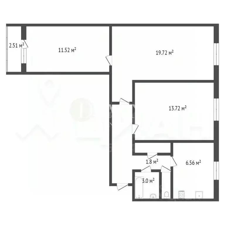 3-к кв. Москва ул. Твардовского, 1 (63.0 м) - Фото 2