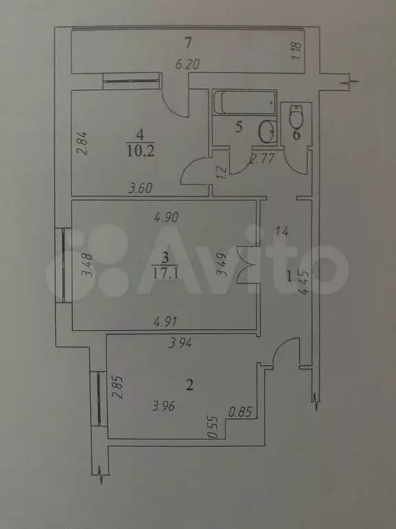 2-к. квартира, 53 м, 1/9 эт. - Фото 0