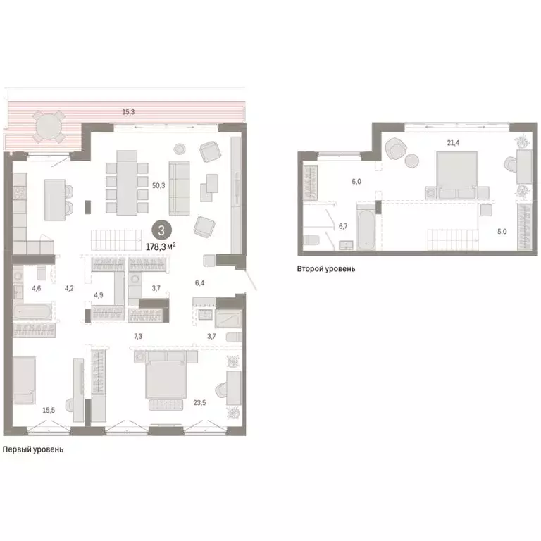 3-комнатная квартира: Тюмень, жилой комплекс На Минской (178.32 м) - Фото 2