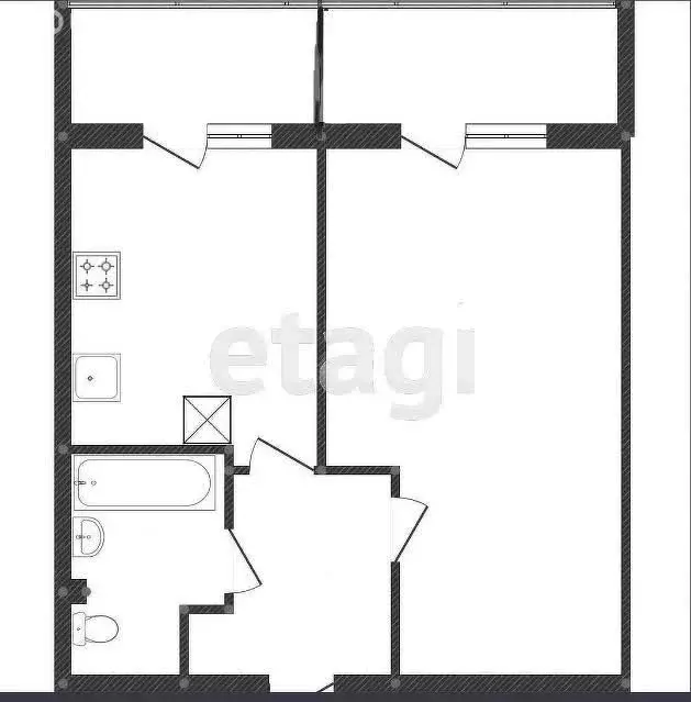 1-комнатная квартира: Кострома, Чернореченский проезд, 6 (40.3 м) - Фото 1