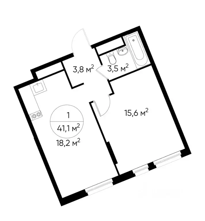 1-к кв. Москва Переделкино Ближнее мкр, 18-й кв-л,  (41.1 м) - Фото 0