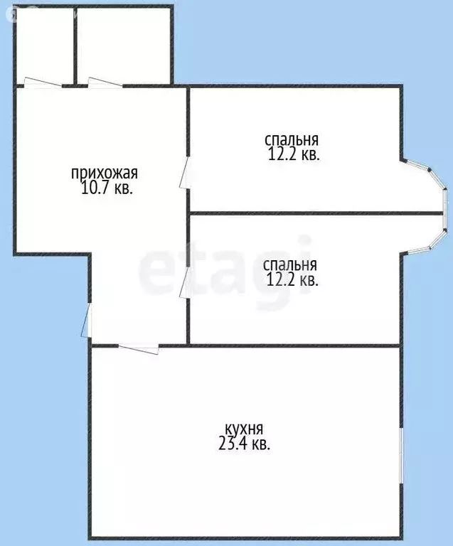 2-комнатная квартира: Махачкала, улица Ломоносова, 4 (68 м) - Фото 1