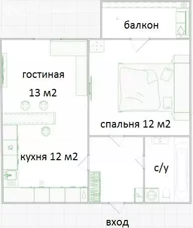 2-комнатная квартира: Реутов, Юбилейный проспект, 45 (50.5 м) - Фото 0