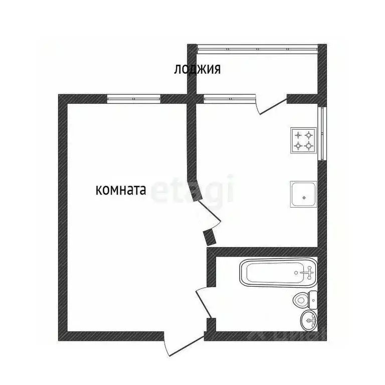 1-к кв. Белгородская область, Шебекино ул. Шолохова, 3 (19.5 м) - Фото 1