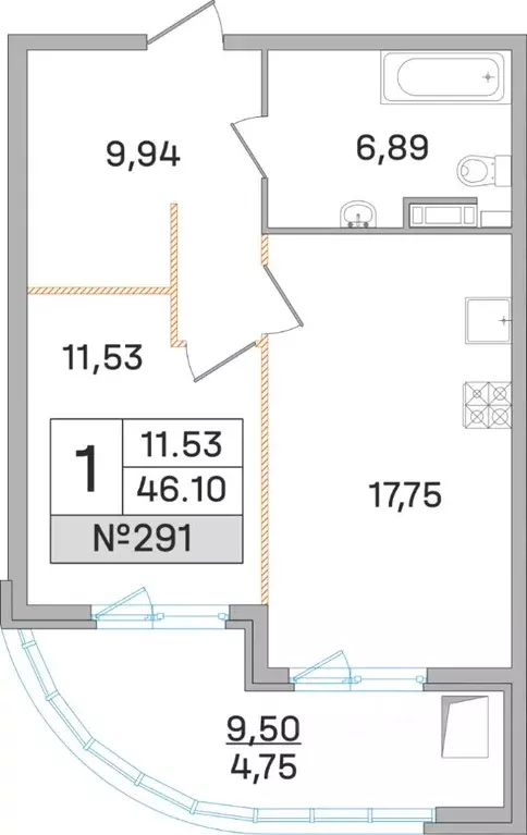 1-к кв. Московская область, Королев ул. Калинина, 11 (46.1 м) - Фото 1