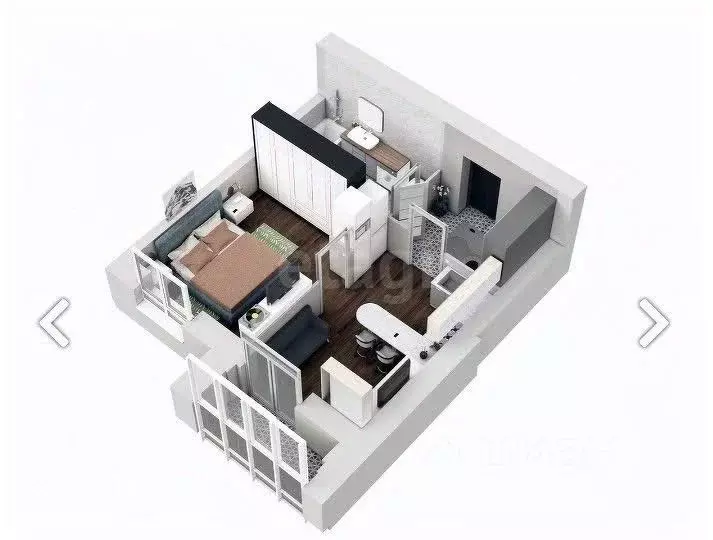 1-к кв. Костромская область, Кострома Привокзальная ул., 12 (40.42 м) - Фото 1