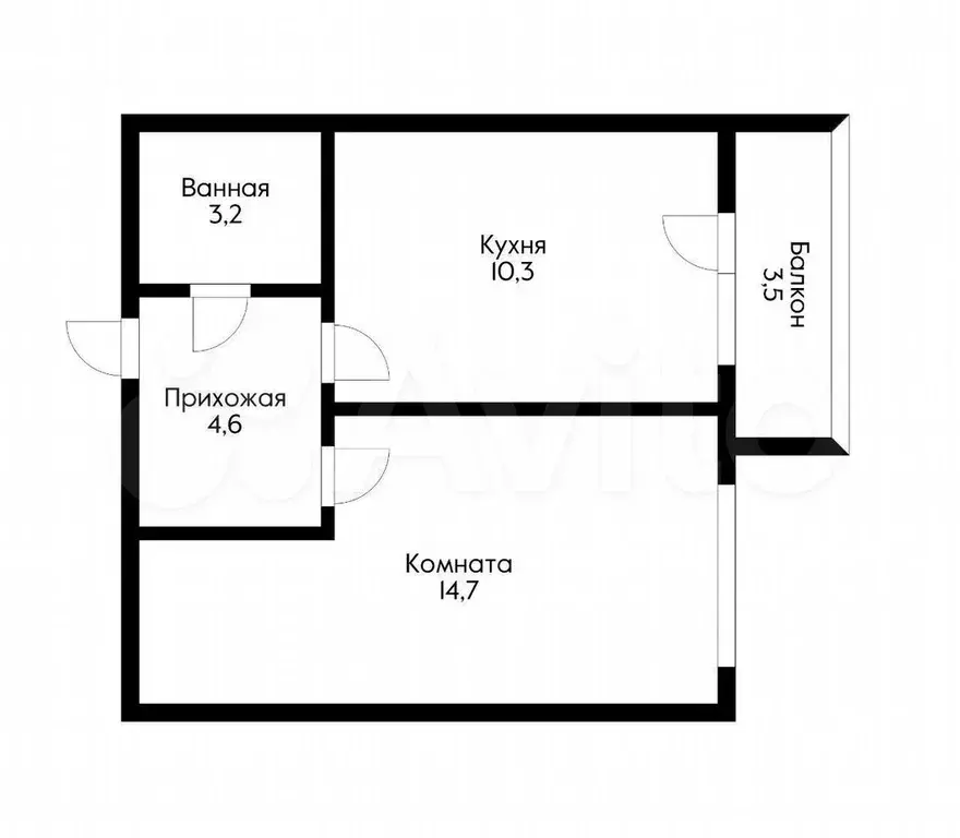 1-к. квартира, 37 м, 5/6 эт. - Фото 0