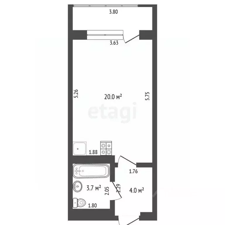 Студия Свердловская область, Екатеринбург ул. Студенческая, 80 (29.0 ... - Фото 2