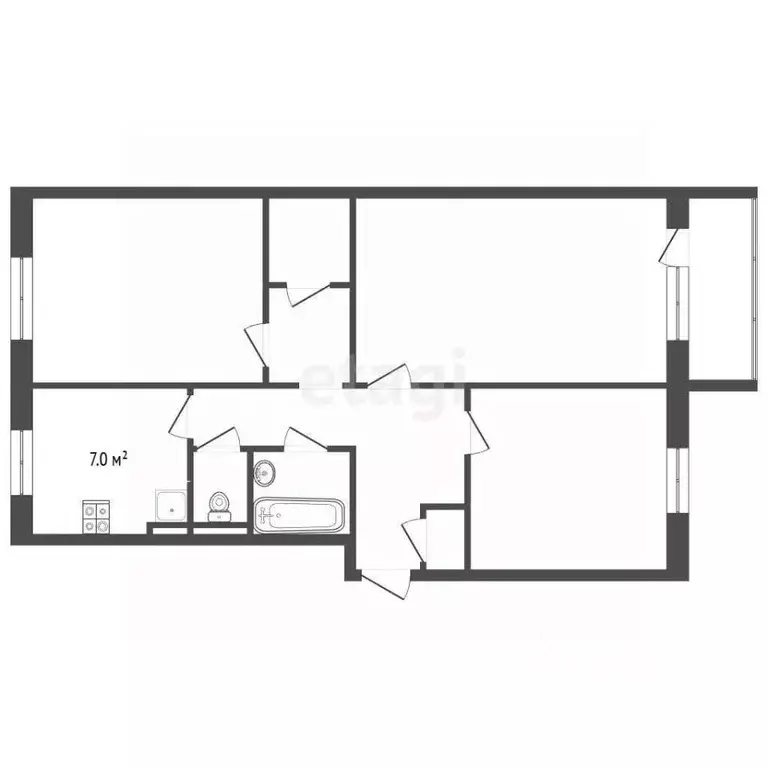 3-к кв. Ямало-Ненецкий АО, Муравленко ул. Ленина, 54 (66.7 м) - Фото 1