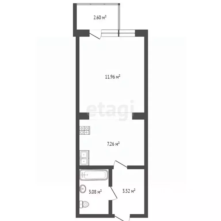 Студия Саха (Якутия), Якутск ул. Билибина, 17/1 (26.0 м) - Фото 2