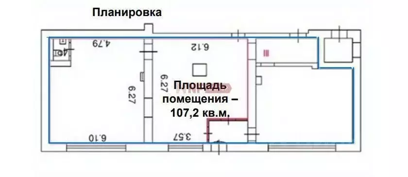 Торговая площадь в Москва ул. Фридриха Энгельса, 7-21 (107 м) - Фото 1
