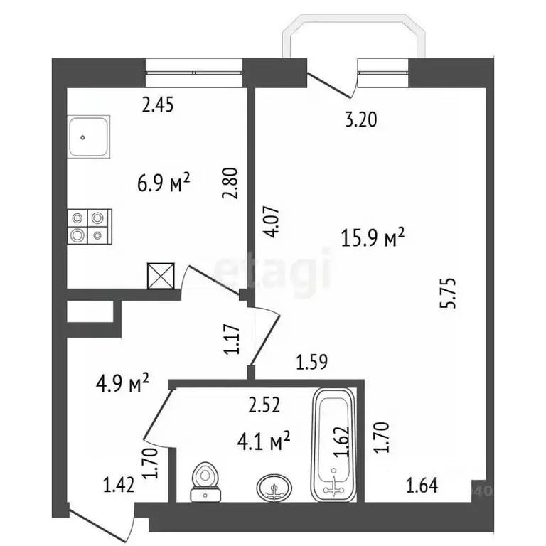 1-к кв. Крым, Судак ул. Гвардейская, 3 (31.8 м) - Фото 1