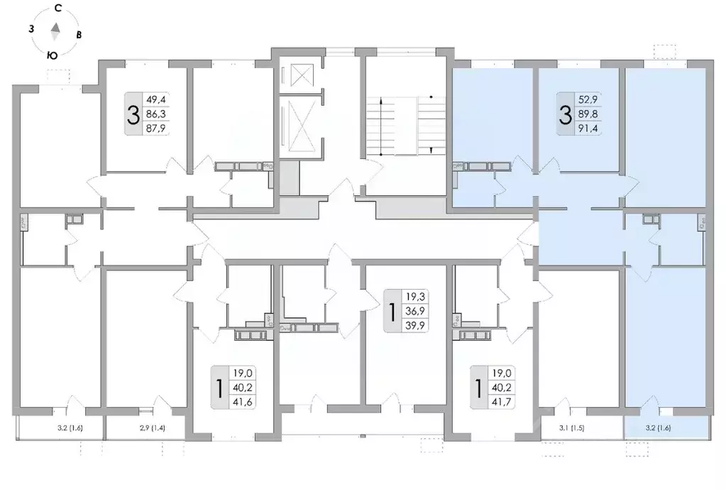 3-к кв. Воронежская область, Воронеж ул. Шишкова, 140Б/16 (91.4 м) - Фото 1