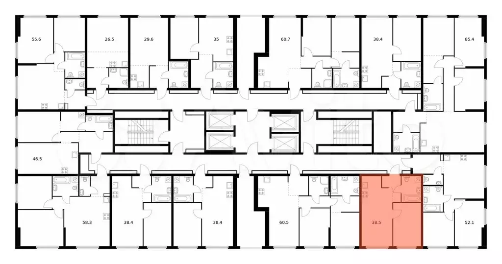 1-к. квартира, 38,5 м, 18/32 эт. - Фото 1