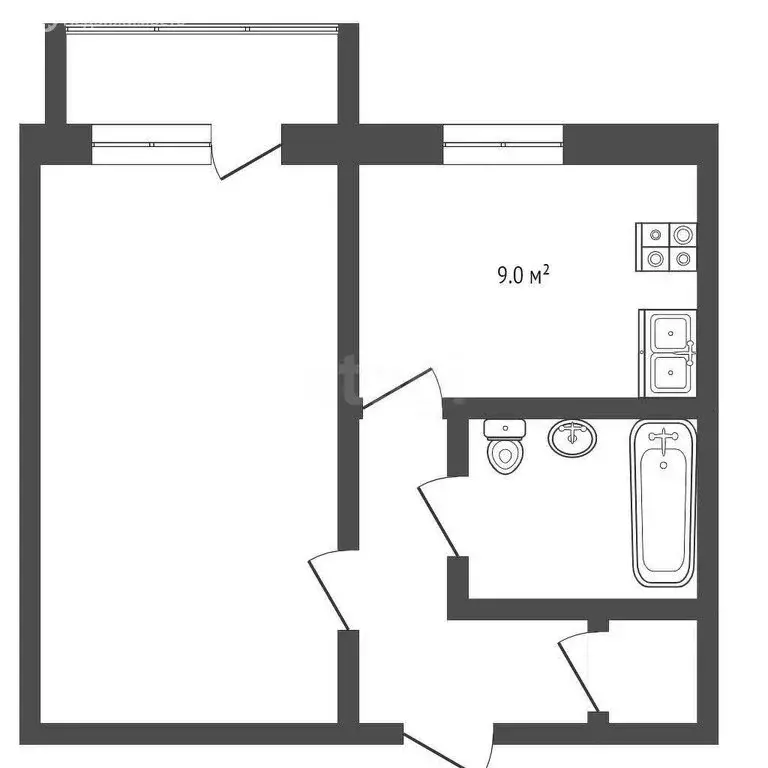 1-комнатная квартира: Муром, улица Ленина, 110 (38 м) - Фото 1