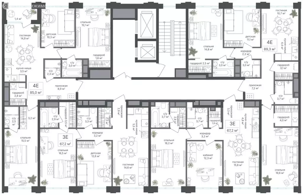 3-комнатная квартира: Москва, САО, Головинский район, жилой комплекс ... - Фото 1