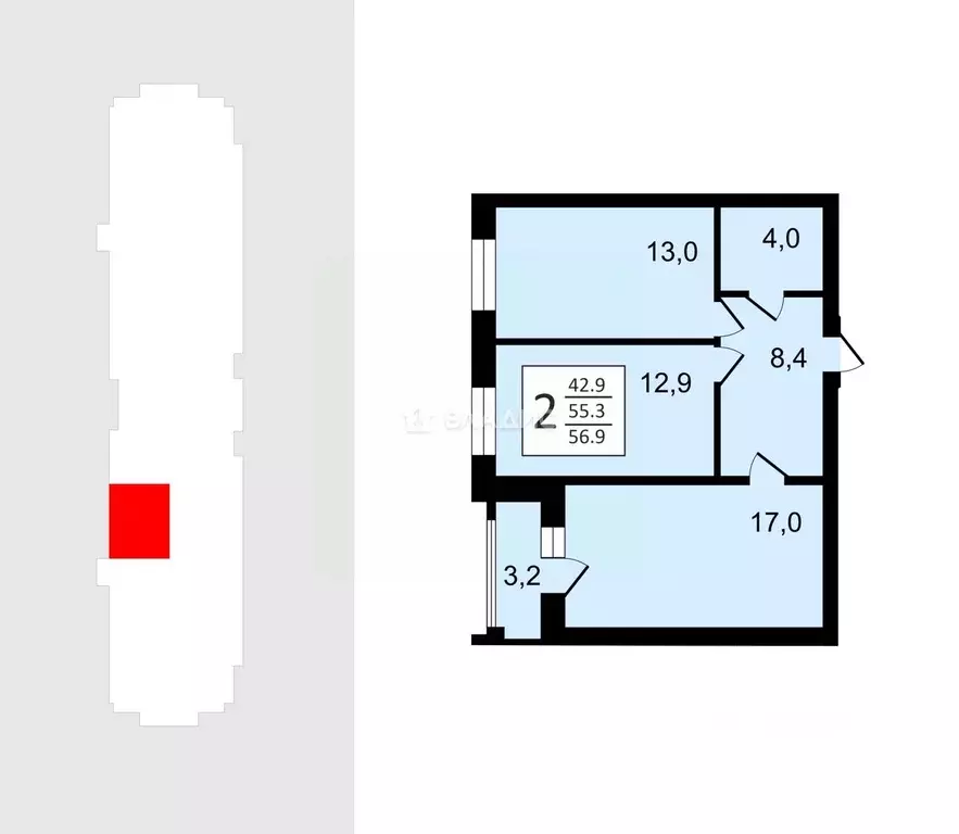 2-к кв. Владимирская область, Суздаль Советская ул., 65 (56.9 м) - Фото 1