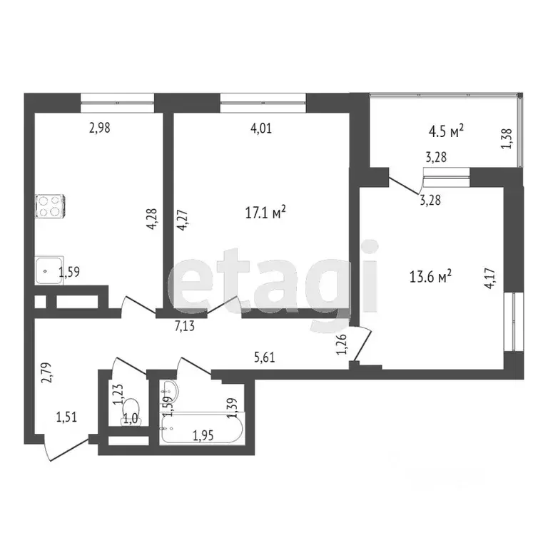 2-к кв. Тюменская область, Тюмень ул. Мельникайте, 2к10 (58.8 м) - Фото 1