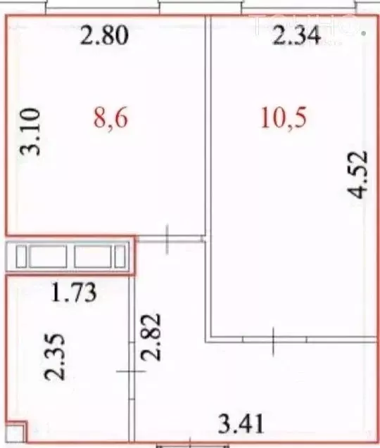 1-к кв. Пензенская область, Пенза ул. Яшиной, 4 (30.0 м) - Фото 2