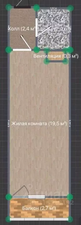 Квартира, студия, 24.5 м - Фото 0