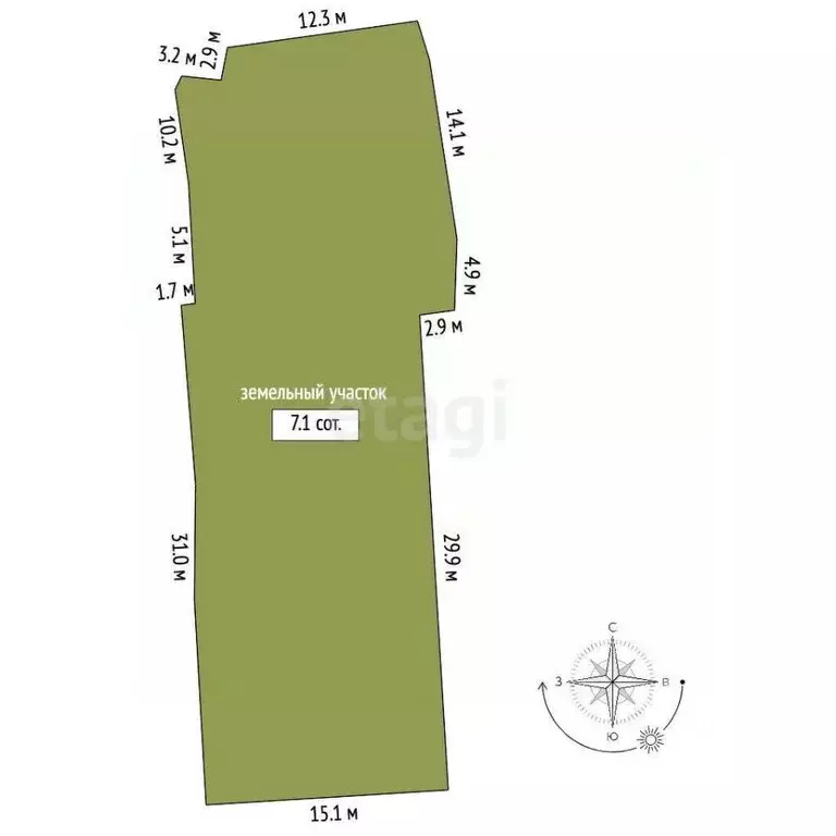 Участок в Крым, Ялта ул. Дмитрия Ульянова (7.1 сот.) - Фото 2