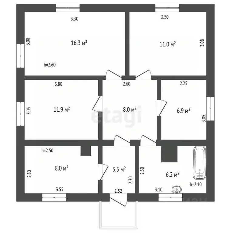 Дом в Тамбовская область, Сосновка рп ул. Запольского, 10 (46 м) - Фото 2