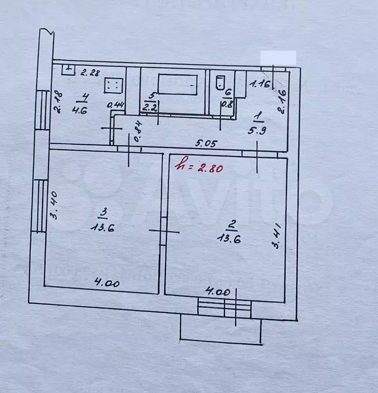 2-к. квартира, 41 м, 3/3 эт. - Фото 0