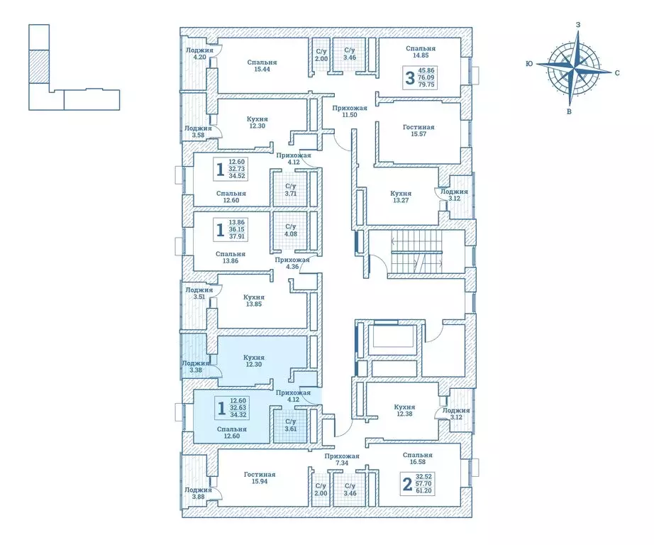 1-комнатная квартира: Монино, улица Генерала Ковачевича, 6 (34.7 м) - Фото 2