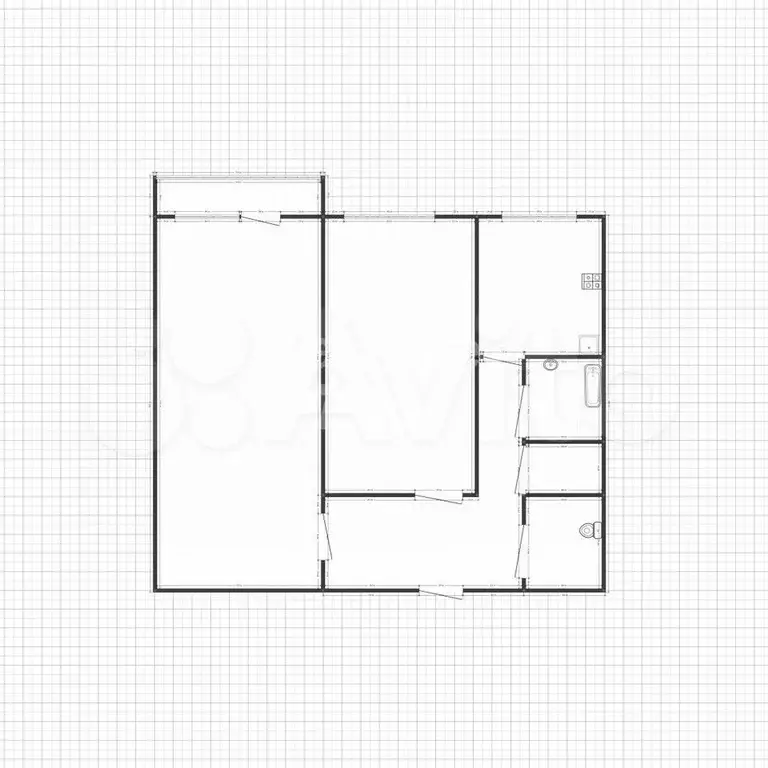 2-к. квартира, 44,1 м, 5/5 эт. - Фото 0