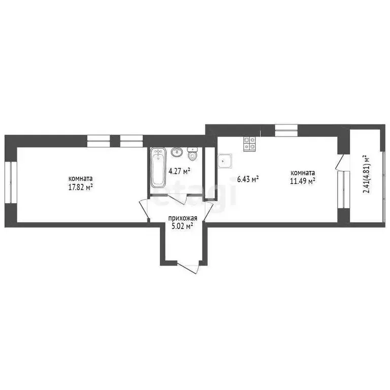 2-комнатная квартира: Ижевск, Воткинское шоссе, 61А (49.8 м) - Фото 1