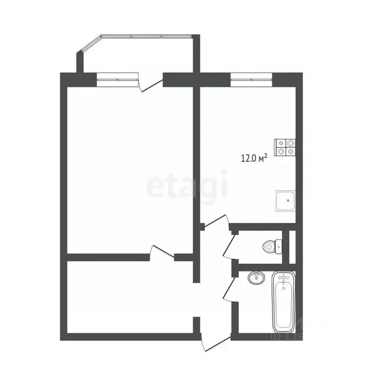 1-к кв. Тюменская область, Тюмень ул. Пермякова, 78к1 (45.0 м) - Фото 2