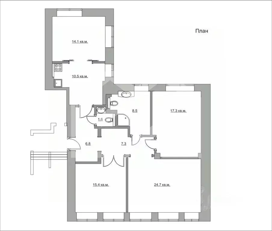 Помещение свободного назначения в Москва Тверская ул., 6С3 (106 м) - Фото 2