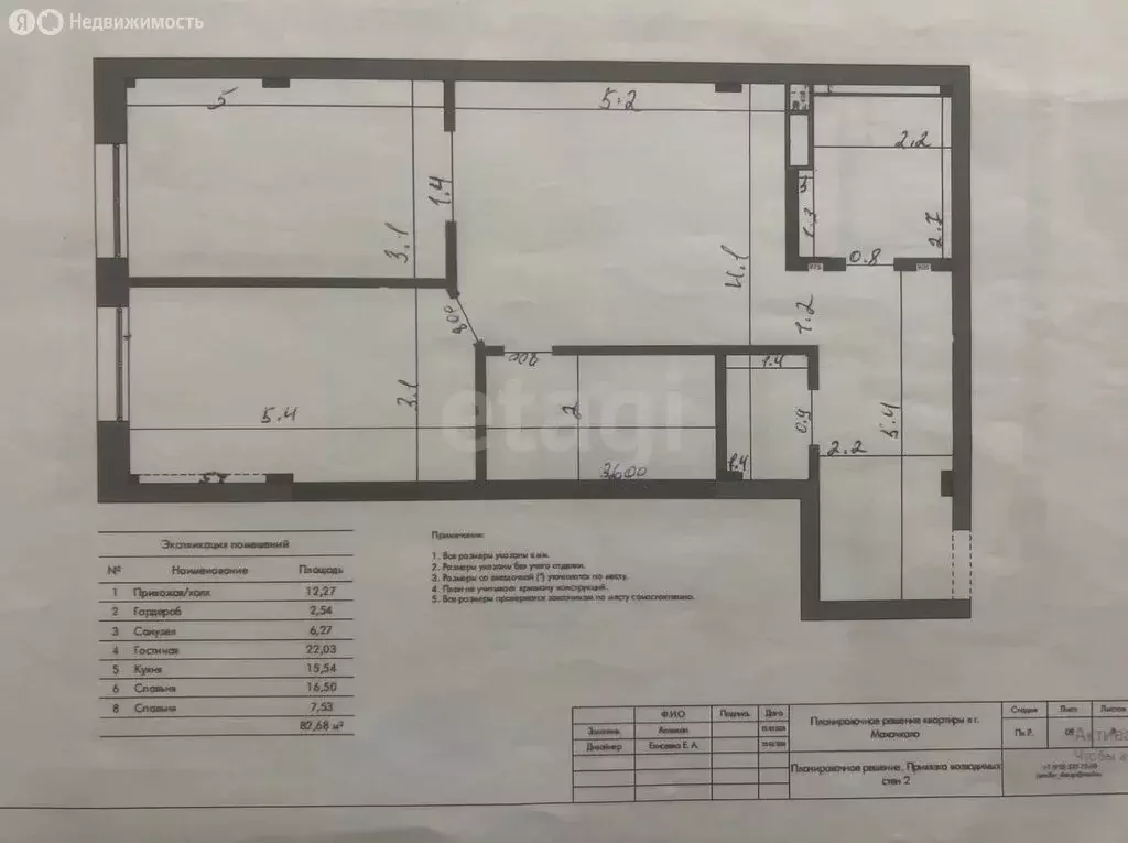 2-комнатная квартира: Махачкала, проспект Петра I, 69 (87 м) - Фото 1