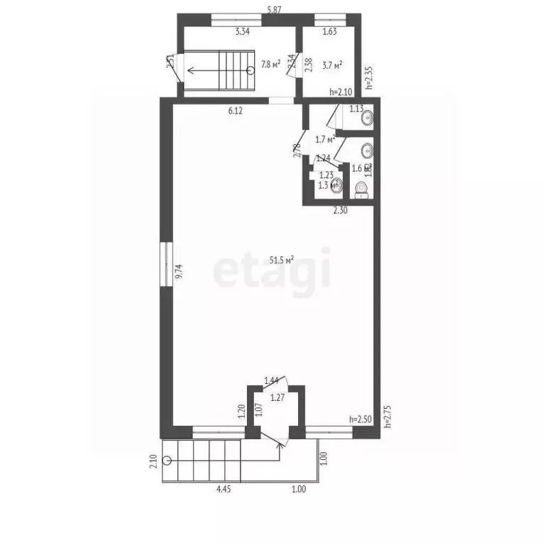 Офис в Ханты-Мансийский АО, Сургут Набережный просп., 68 (70 м) - Фото 2