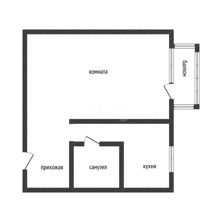 1-комнатная квартира: Бийск, Кожевенный переулок, 38 (32 м) - Фото 1