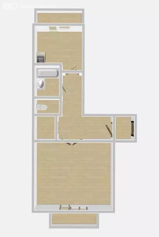 1-комнатная квартира: городской округ Красноярск, деревня Песчанка, ... - Фото 1