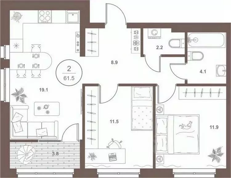 2-к кв. Пензенская область, Пенза Арбеково жилрайон, Дальнее Арбеково ... - Фото 1