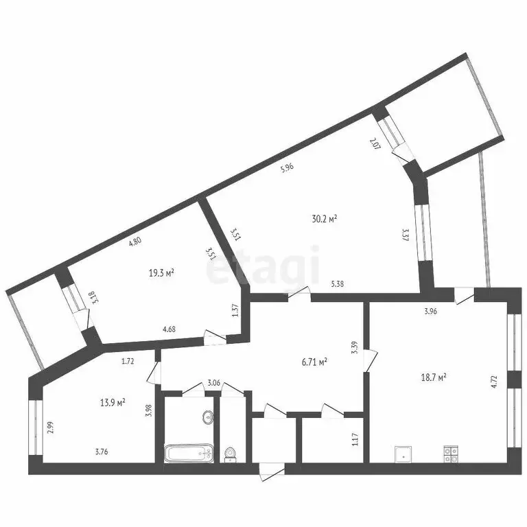 3-комнатная квартира: Тюмень, Олимпийская улица, 6А (109.7 м) - Фото 1